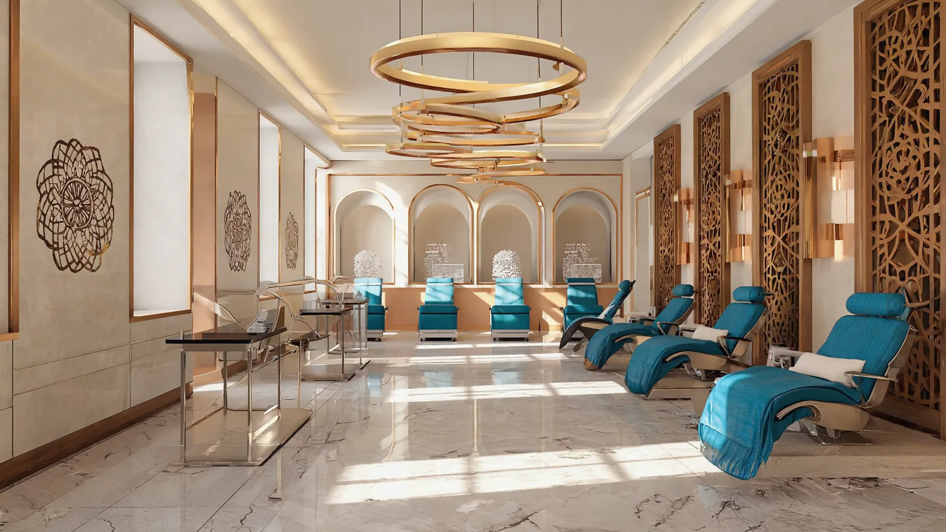 Modern wellness center combining traditional Indian design with contemporary medical technology